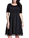 Grapent Women's Plus Size Skater A-line Dress with Crochet Hem Knee Length Party