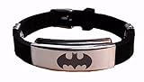 Batman Superhero Black Bracelet Wristband Fashion Stainless Steel