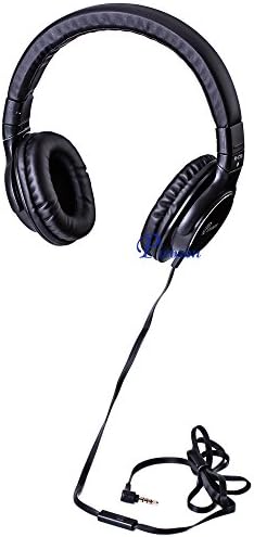Picozon Foldable Headphones, with Microphone and In-line Controller for iPhone, iPad , iPod, Samsung, Sony, LG, Smartphone, PS4, PSV, XBox, Surface, Laptop and MP3 etc. - Black