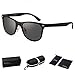 Dollger Black Polarized Sunglasses for Mens women Brand style Square Vintage Glasses for Driving Fishing Horn Rimmed