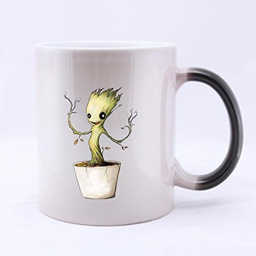 Emana I am Cute Groot Tree Man Creative Custom Water Coffee Mug Personalized Mugs Ceramic Morphing Coffee Cups Gift Two Sides Printed