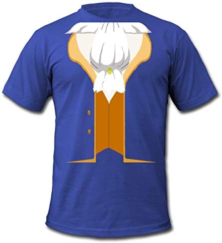 BAMCUNXIU Beast Jacket Aristocratic Rococo Costume Men's Fine Jersey T-Shirt Small|Royal Blue