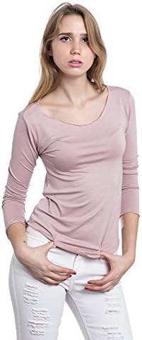 Abbino Dina Shirt Top For Woman - Made In Italy - Blouse Viscose Elegant - Pink