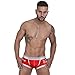 Voberry Mens Underwear Low Rise Sexy Trunk Boxer Brief (L, Red)