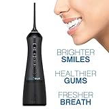 Cordless Water Flosser (Waterproof) - Easy to Use Water Pick Waterflosser for Teeth and Gums, Plaque Remover for Teeth, Oral Irrigator for Braces, Bridges, and Gums, High and Low-Pressure Irrigator