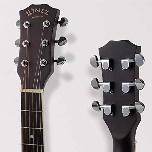 Acoustic Guitar Full Size 41-inch Spruce Cutaway Guitar Beginner Starter Students Kids Bundle with Gig Bag, Stand, Tuner, Picks, Strap