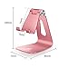 Adjustable Cell Phone Stand - ToBeoneer Phone Holder, [Update Version] Thicker Stand Cradle Dock Compatible with all Mobile Phones iPhone X 8 7 6 Plus Charging Accessories Desk - Rose Gold