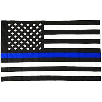 Trade Winds 2x3 FT USA Thin Blue Line American Flag - 100D Woven Poly Nylon, Printed