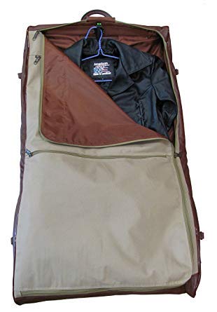 Amerileather Leather Three-suit Garment Bag Terrazzo Brown