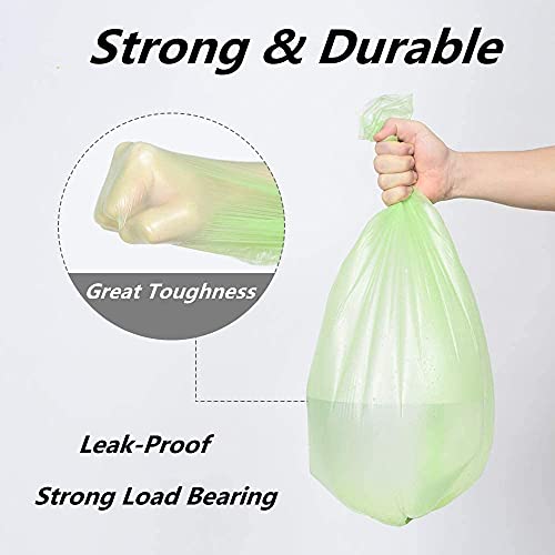 4 Gallon Small Trash Bags Biodegradable Trash Bags Extra Strong Small Garbage Bags Unscented, for Bathroom Bedroom Office Kitchen Trash Can ( 4 Gallon 100PCS)