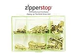 Zipper Repair Kit Solution Metal YKK Assorted Brass Sliders ~Easy Container Storage Sets of #4.5, #5, and #10 Include #4.5, #5 and #10 Top & Bottom Stops Both (Made in USA) 23 sets