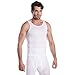HOTER Mens Slimming Body Shaper Vest Shirt Abs Abdomen Slim, White - XXL