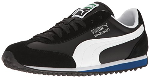 PUMA Men's Whirlwind Classic Fashion Sneaker, Puma Black/Puma White/True Blue, 7.5 M US