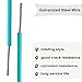 【90 Day Guarantee】 Dog Tie Out Cable for Dogs Pets - Heavy Duty Dog Tether Run Cable Leads for Yard Camping Outdoor for Small Medium Large All Dogs, Turquoise Blue 10ft