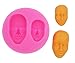 Longzang Small Face Silicone Mold Sugar Craft DIY Gumpaste Cake Decorating Clay