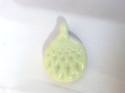 American Sculptural Glass Art Pineapple Press/Shell Pendant (White Samurai x Green Slime Hand Mixed)