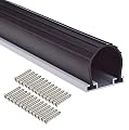 Heavy-Duty U Ring Shape Universal Garage Door Bottom Seals Rubber with Aluminum Track Retainer Base Kit