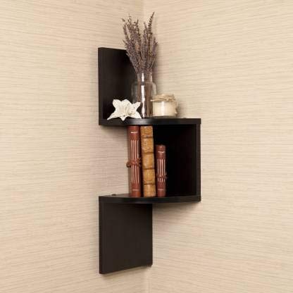 Dime Store Zigzag Corner Wall Mount Shelf Unit/Racks and Shelves/Wall Shelf/Book Shelf