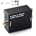Cingk RCA L/R Analog To Digital Optical SPDIF Coaxial Audio Converter Adapter with Toslink Cable and Power Adapter