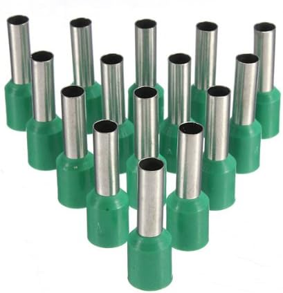 100Pcs AWG 10 Green Wire Copper Crimp Insulated Cord Pin End Terminal.