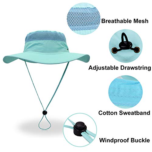 Jane Shine Outdoor Sun Hat Bucket Hats for Women Sun Protection Mesh Cap QuickDry UPF 50+ Light