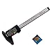 Zoostliss 150mm LCD Digital Electronic Carbon Fiber Vernier Calipers Gauge Micrometer with Large LCD Screen Display Inch/Metric