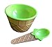 BonBon Vibrant Colors Ice Cream Dessert Bowls and Spoons (6)