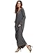 Verdusa Women's Boho Long Sleeve Draped Caftan Casual Loose Long Maxi Dress Heather Grey M