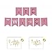 Andaz Press Shiny Gold Foil Paper Pennant Hanging Baby Shower Banner with Gold Party Signs, It's Twins! Pink, Pre-Strung, No Assembly Required, 1-Set