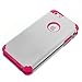 iPhone 6s Plus Case, Lumsing Hard Soft Rubber Hybrid Shockproof Impact Rugged Armor Defender Case Protective Cover for Apple iPhone 6/6s Plus White/Rose