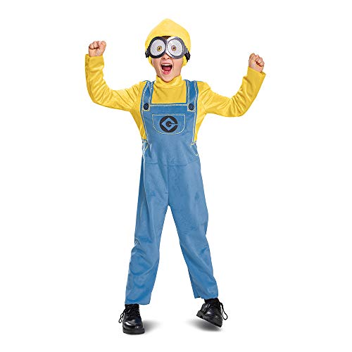 Bob Minions Costume for Toddler, Official Minion Jumpsuit for Kids