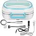 Portable Food Warmer - 3 Compartments Electric Lunch Box - Stainless Steel Spoon Fork -110 12v Heated Lunch Box With Car Adapter - Insulated Leakproof Hot Lunch Containers For Adults Kid Truck Driver