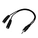 3.5mm Audio Y Splitter Cable for Speaker and Headphones