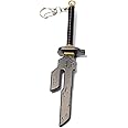 CuNto Anime Jujutsu Kaisen Keychain Nanami Kento Fushiguro Toji Weapon Model Pendant Keyring for Men Jewelry (K00819), Large, Black