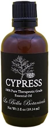 Cypress Essential Oil, 2 Fluid Ounce, 59.14 ml, Therapeutic Grade, Concentrated, Undiluted, La Bella Botanicals
