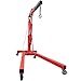 Titan Attachments 1 Ton Hydraulic Engine Hoist, Heavy Duty Steel Shop Crane, Cherry Picker Engine Hoist with 360° Caster Wheels, Engine Lift with 2,000 LB Capacity for Shop & on Site