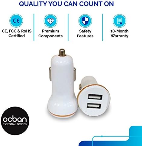 Dual USB Car Adapter Charger Sync Premium Components Strong Portable Sleek Affordable Icharge Devices Phones Notebooks Tablets Ipads Iphone Ipod Mp3 Mp4 2 USB The Best Top Quality Great Price Ocban