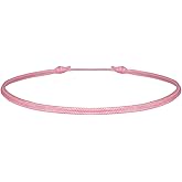 Luck Strings Thin Pink Nylon Cord Bracelet Adjustable Sliding Knot Friendship Bracelet for Men Women Teen Unisex Minimalist Surfer Summer Beach Accessory