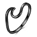 925 Sterling Silver Simple Unique Wave Rings for Girls All