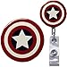 Superhero Real Charming Retractable Heavy Duty Belt Clip ID Badge Holder Badge Reel (America BC)