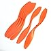 uxcell 3Pair 12 x 4.5L 304mmx114mm 2 Vanes Orange Positive Reverse Propeller primary
