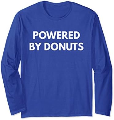 Unisex Powered by Donuts - Long Sleeve Shirt 2XL Royal Blue