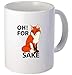 Rikki Knight OH! for Fox's Sake Funny Quotes Design Ceramic Coffee Mug Cups, 11 oz, White