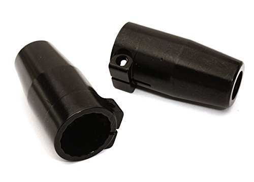 Integy RC Model Hop-ups C27156BLACK Billet Machined Alloy Rear Axle Lockout (2) for Axial 1/10 SCX10 II (#90046-47)