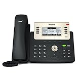 Yealink SIP-T27G IP Phone, 6 Lines. 3.66-Inch Graphical Display. USB 2.0, Dual-Port Gigabit Ethernet, 802.3af PoE, Power Adapter Not Included