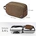 TOUPONS Men's Travel Toiletry Organizer Bag Canvas Shaving Dopp Kit TSA Approved (Coffee)