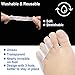 JKcare Pinky Toe Separators & Protectors, Silicone Little Toe Spacer for Overlapping Toe, Curled Toe, Pinky Hammer Toe, Tailor’s Bunion Pain Relief - 6 Pack (Transparent)