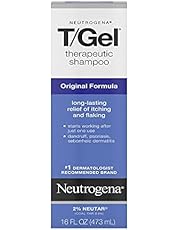 Neutrogena T/Gel Therapeutic Shampoo Original Formula, Anti-Dandruff Treatment for Long-Lasting Relief of Itching and Flaking Scalp as a Result of Psoriasis and Seborrheic Dermatitis, 16 Fl Oz