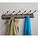iDesign Bruschia Wall Mount Entryway Storage Rack for Jackets, Coats, Hats, Scarves - 6 Hooks, Bronze,31641