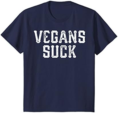 Kids Vegans Suck T-shirt 12 Navy